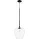 Veno 1 Light 11 inch Matte Black Pendant Ceiling Light