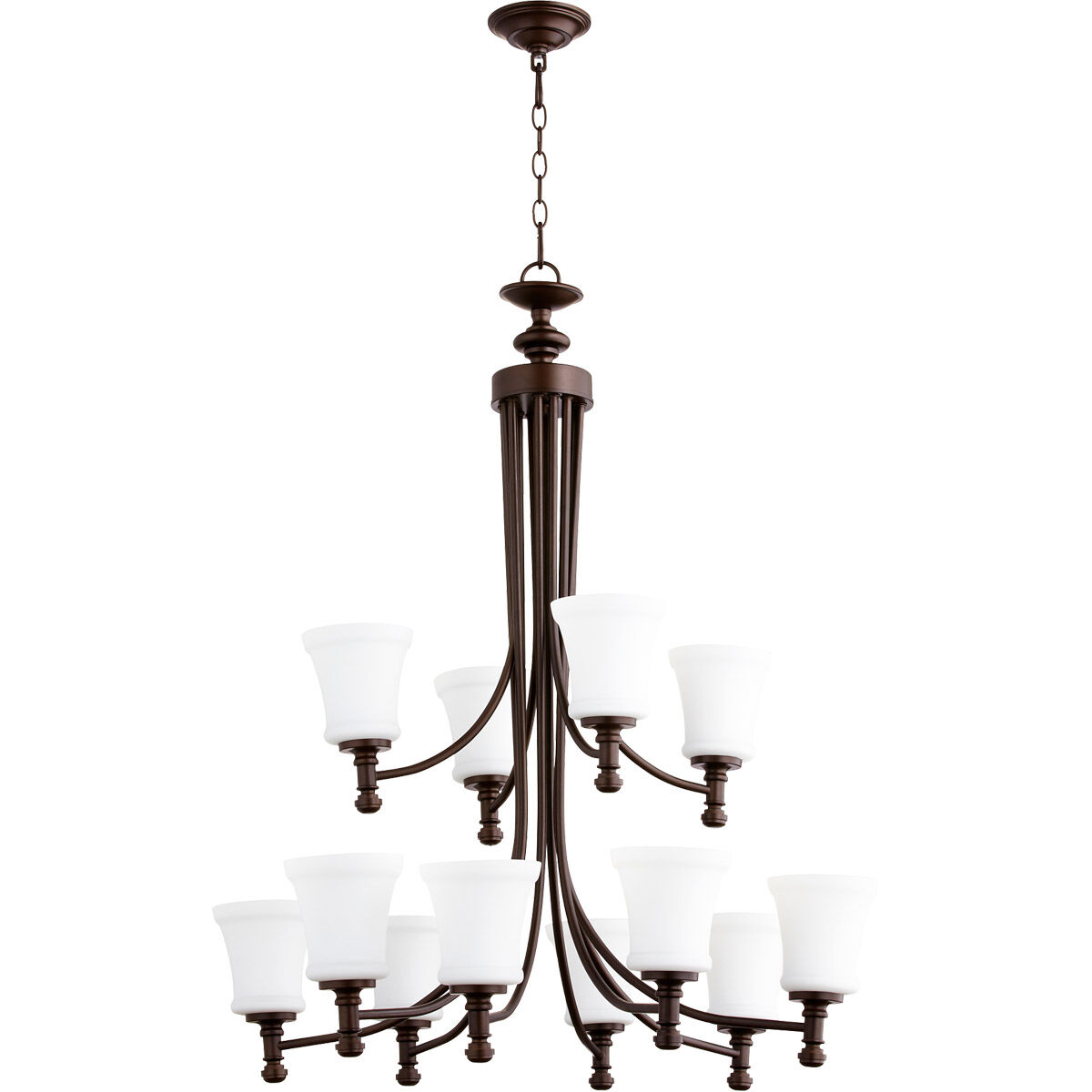Rossington 12 Light 35.25 inch Oiled Bronze Chandelier Ceiling Light