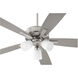 Ovation 52 inch Satin Nickel with Silver/Weathered Gray Blades Ceiling Fan