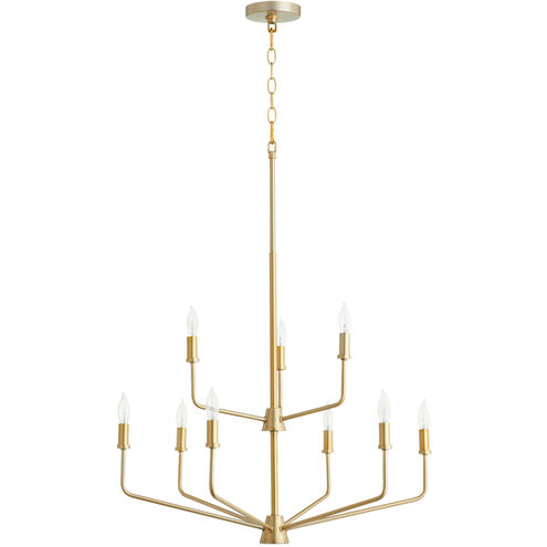 Harmony 9 Light 30 inch Aged Brass Chandelier Ceiling Light