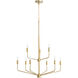 Harmony 9 Light 30 inch Aged Brass Chandelier Ceiling Light