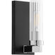 Kilbey 1 Light 5 inch Matte Black and Chrome Vanity Light Wall Light