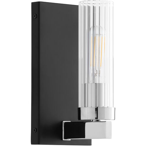 Kilbey 1 Light 5 inch Matte Black and Chrome Vanity Light Wall Light