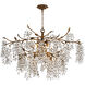 Glicina 8 Light 45 inch Natural Brass Chandelier Ceiling Light