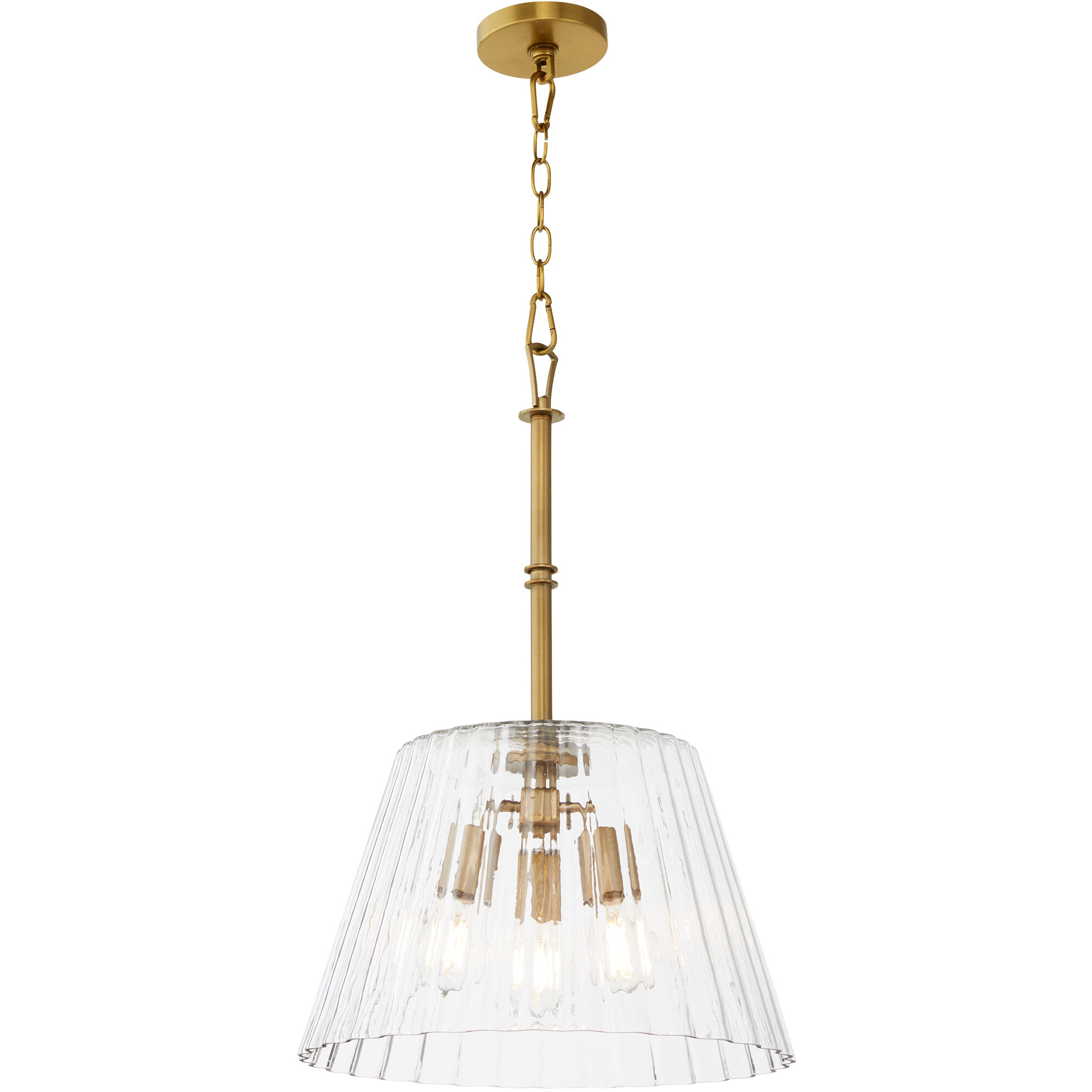 Lawton 3 Light 16 inch Brushed Brass Pendant Ceiling Light