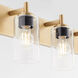 Fallstaff 4 Light 31.5 inch Aged Brass Vanity Light Wall Light