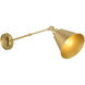 Bailey Wall Mount Wall Light in Aged Brass