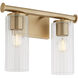 Mercier 2 Light 14.25 inch Aged Brass Vanity Light Wall Light