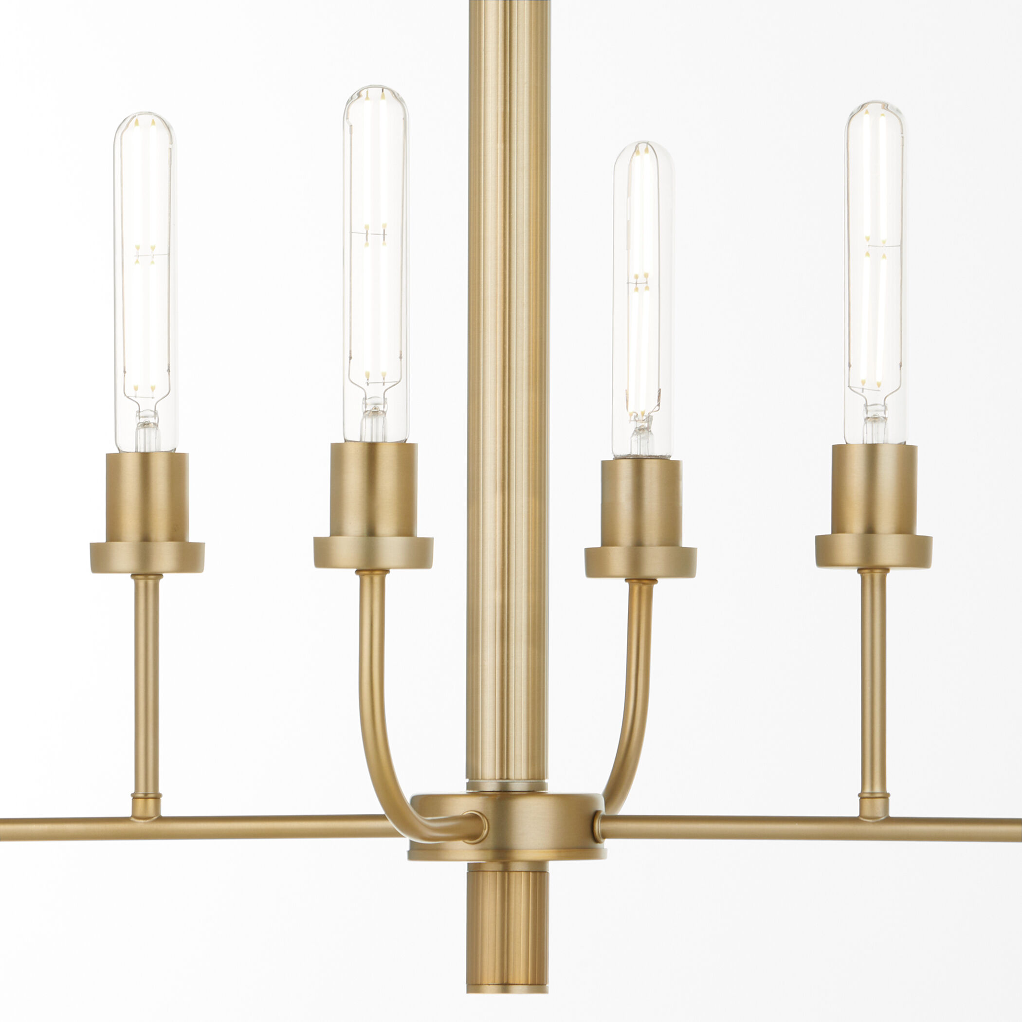 Sheridan 8 Light 44 inch Aged Brass Linear Chandelier Ceiling Light