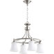 Rossington 4 Light 21 inch Satin Nickel Mini Chandelier Ceiling Light in Satin Opal
