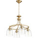 Rossington 4 Light 21 inch Aged Brass Mini Chandelier Ceiling Light in Clear Seeded
