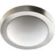 Contempo 1 Light 9 inch Satin Nickel Flush Mount Ceiling Light