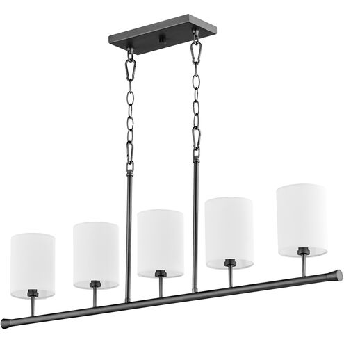 Harmony 5 Light 39 inch Matte Black Linear Chandelier Ceiling Light