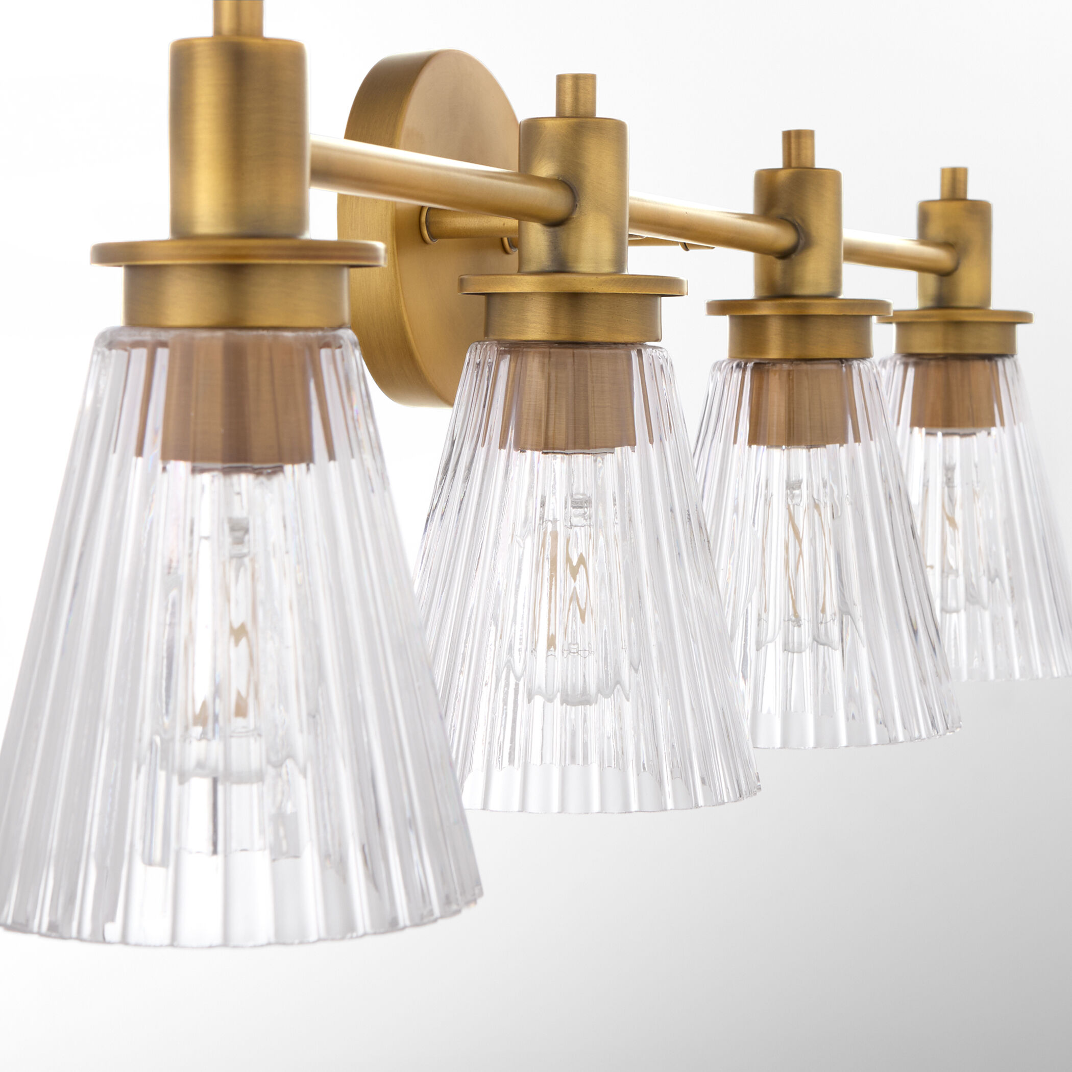 Lawton 4 Light 31 inch Brushed Brass Vanity Light Wall Light