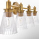 Lawton 4 Light 31 inch Brushed Brass Vanity Light Wall Light