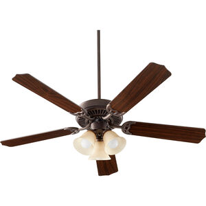 Capri X 52 inch Toasted Sienna with Reversible Toasted Sienna and Walnut Blades Ceiling Fan in Amber Scavo, 3
