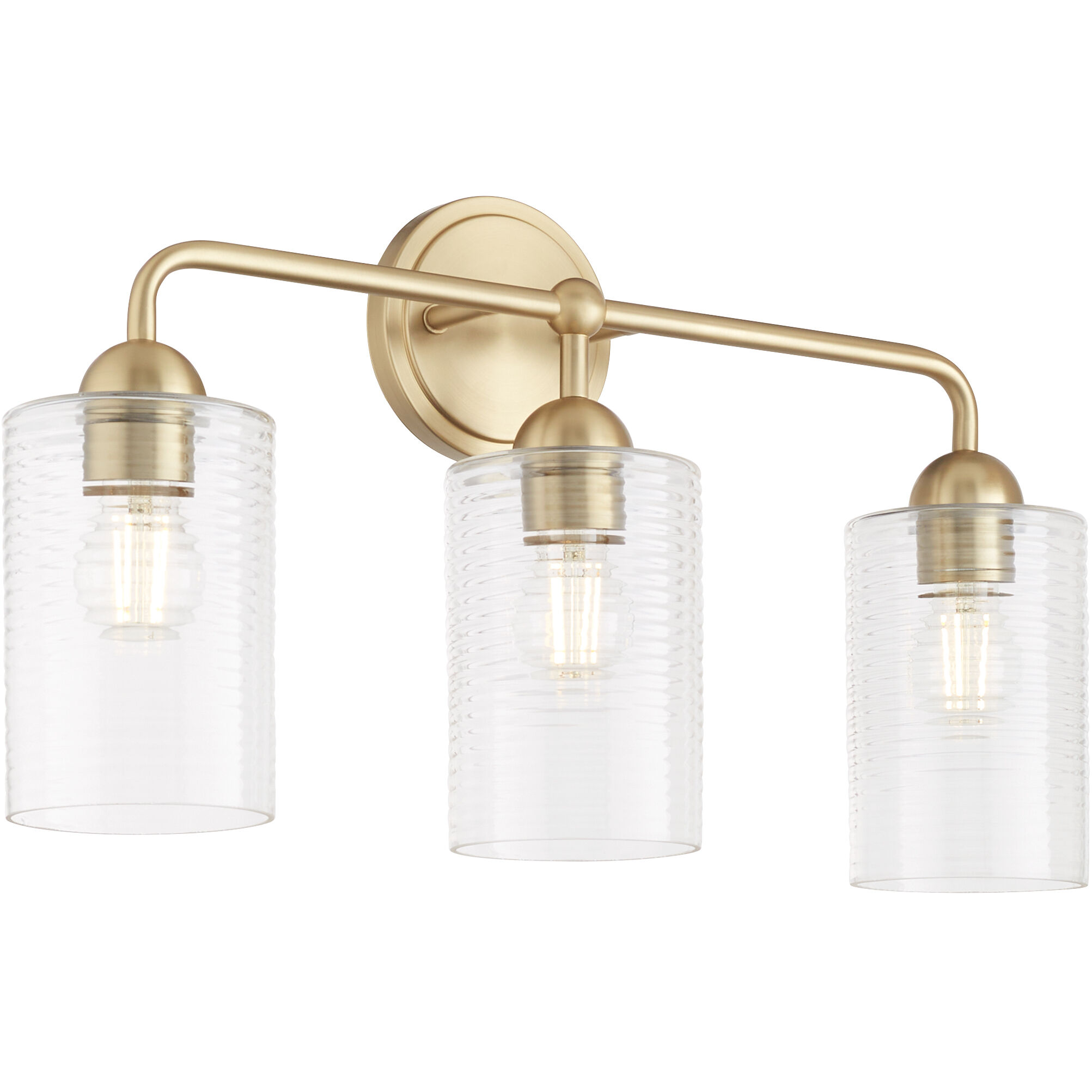 Charlotte 3 Light 23.5 inch Aged Brass Vanity Light Wall Light