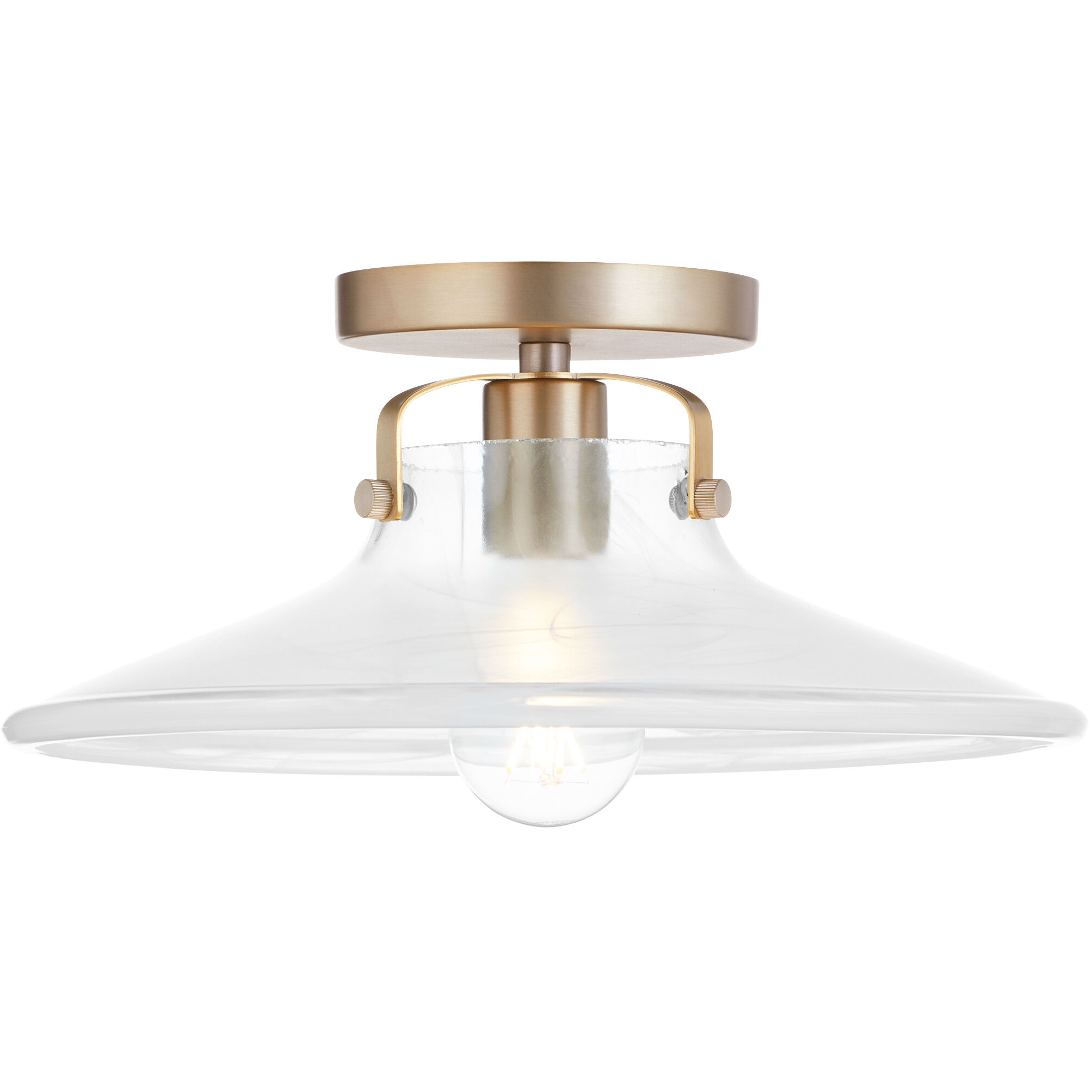 Fort Worth 1 Light 13 inch Aged Brass Dual Mount Pendant Ceiling Light