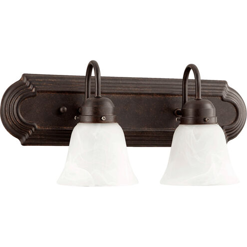 Fort Worth 2 Light 18 inch Toasted Sienna Vanity Light Wall Light in Faux Alabaster