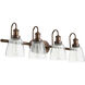 Fort Worth 4 Light 30 inch Oiled Bronze Vanity Light Wall Light