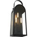Rossi 3 Light 25 inch Matte Black Outdoor Wall Lantern