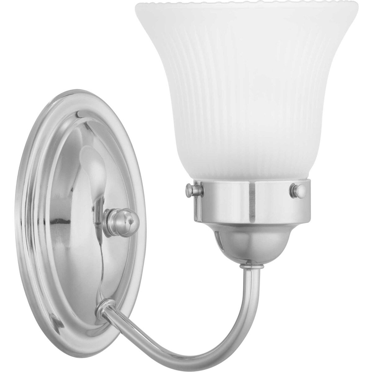 Fluted Glass 1 Light 5.25 inch Bathroom Vanity Light