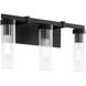 Kilbey 3 Light 19 inch Matte Black Vanity Light Wall Light