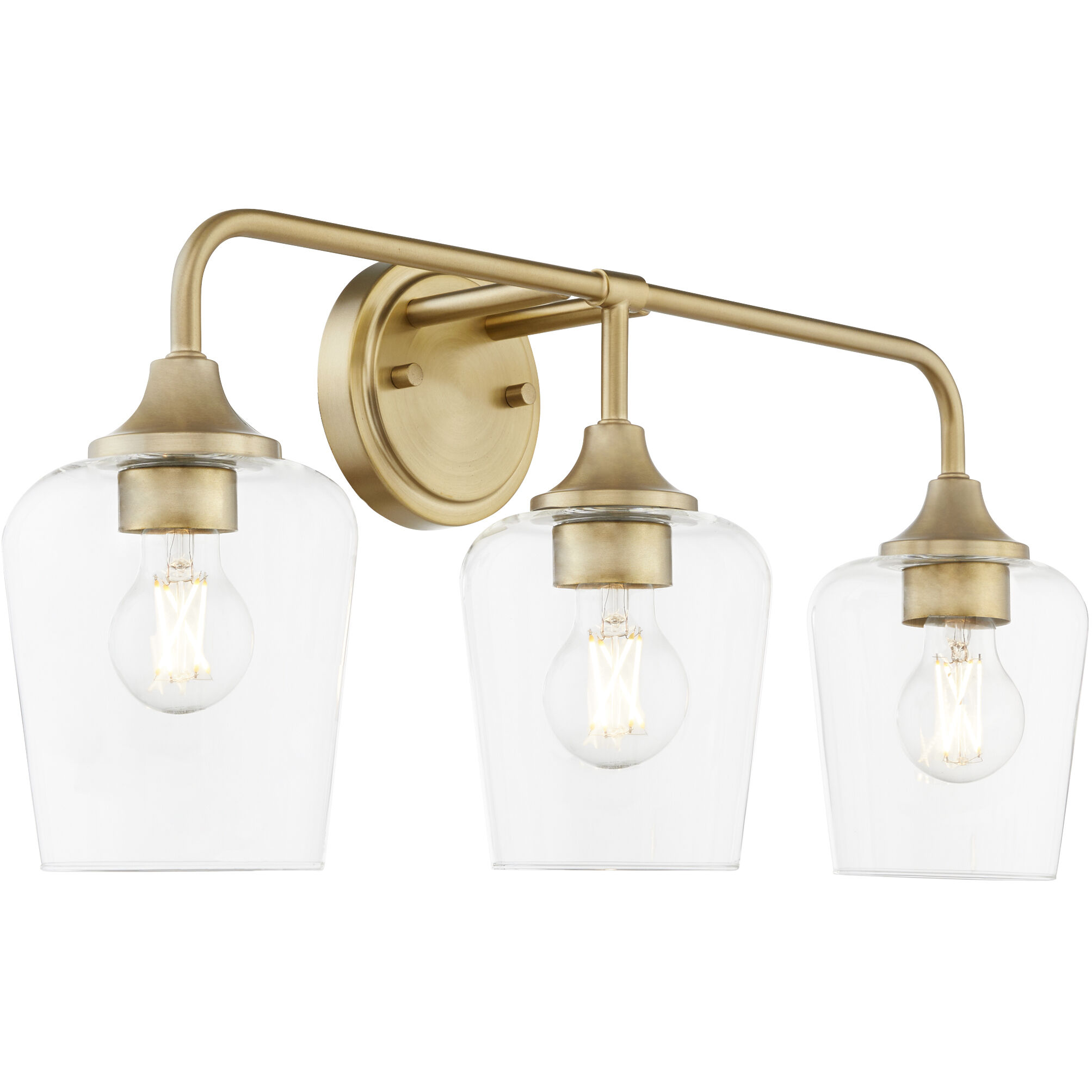 Raymond 3 Light 23 inch Aged Brass Vanity Light Wall Light