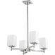 Delta 4 Light 24.25 inch Satin Nickel Mini Chandelier Ceiling Light
