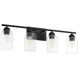 Wallinger 4 Light 30.25 inch Matte Black Vanity Light Wall Light
