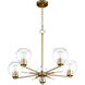 Volan 5 Light 28 inch Aged Brass Chandelier Ceiling Light