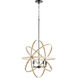 Fort Worth 5 Light 25 inch Noir with Driftwood Pendant Ceiling Light