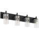 Fallstaff 4 Light 31.5 inch Matte Black Vanity Light Wall Light