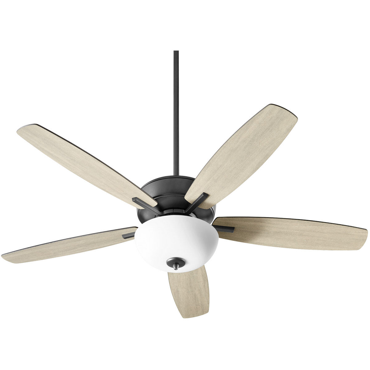 Quorum 70525-69 Breeze 52 inch Noir with Matte Black and Weathered