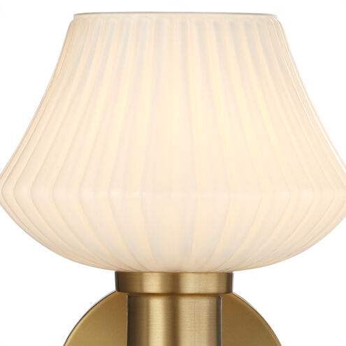 Cassini Wall Mount Wall Light in Aged Brass