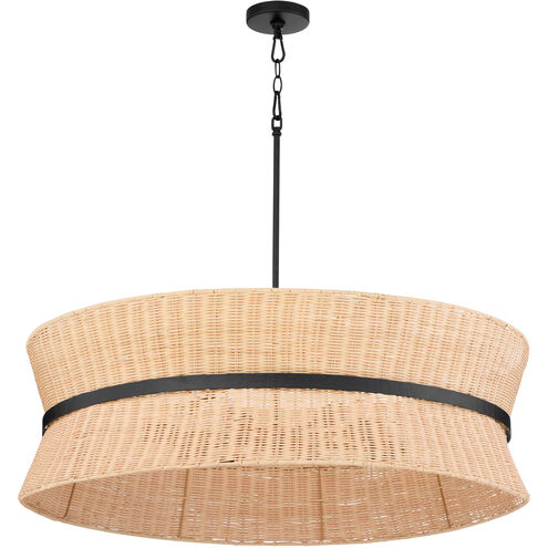 Fairview 8 Light 36 inch Matte Black Pendant Ceiling Light