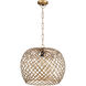 Artisan 1 Light 16 inch Artisan's Brass Pendant Ceiling Light 