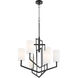 Bolivar 6 Light 28 inch Matte Black Chandelier Ceiling Light