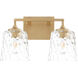 Eldorado 2 Light 15.25 inch Aged Brass Vanity Light Wall Light