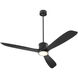 Portland 58 inch Matte Black Patio Fan