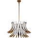 Aldridge 3 Light 30 inch Brushed Brass and Studio White Pendant Ceiling Light