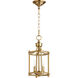 Rossington 2 Light 8 inch Aged Brass Mini Chandelier Ceiling Light