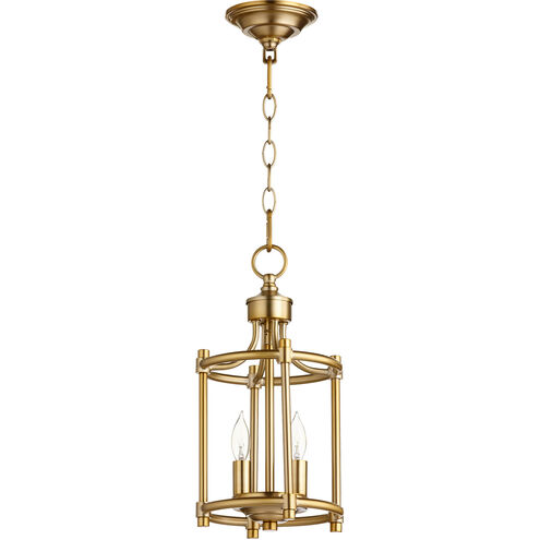 Rossington 2 Light 8 inch Aged Brass Mini Chandelier Ceiling Light
