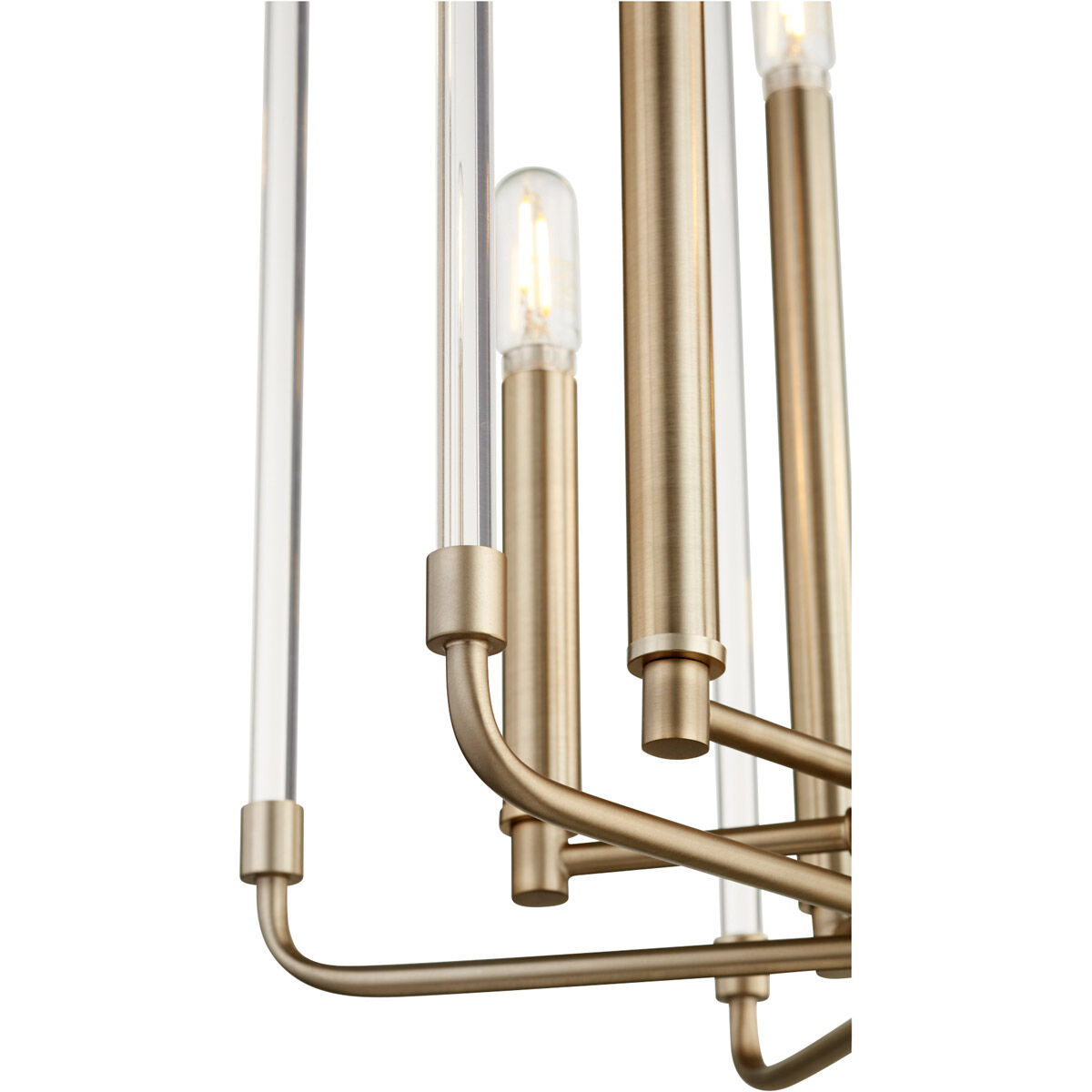 Optic 6 Light 16 inch Aged Brass Entry Pendant Ceiling Light