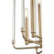 Optic 6 Light 16 inch Aged Brass Entry Pendant Ceiling Light