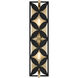 Mariposa 2 Light 5.5 inch Matte Black with Aged Brass Vanity Light Wall Light