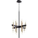 Luxe 16 Light 21 inch Noir with Aged Brass Chandelier Ceiling Light