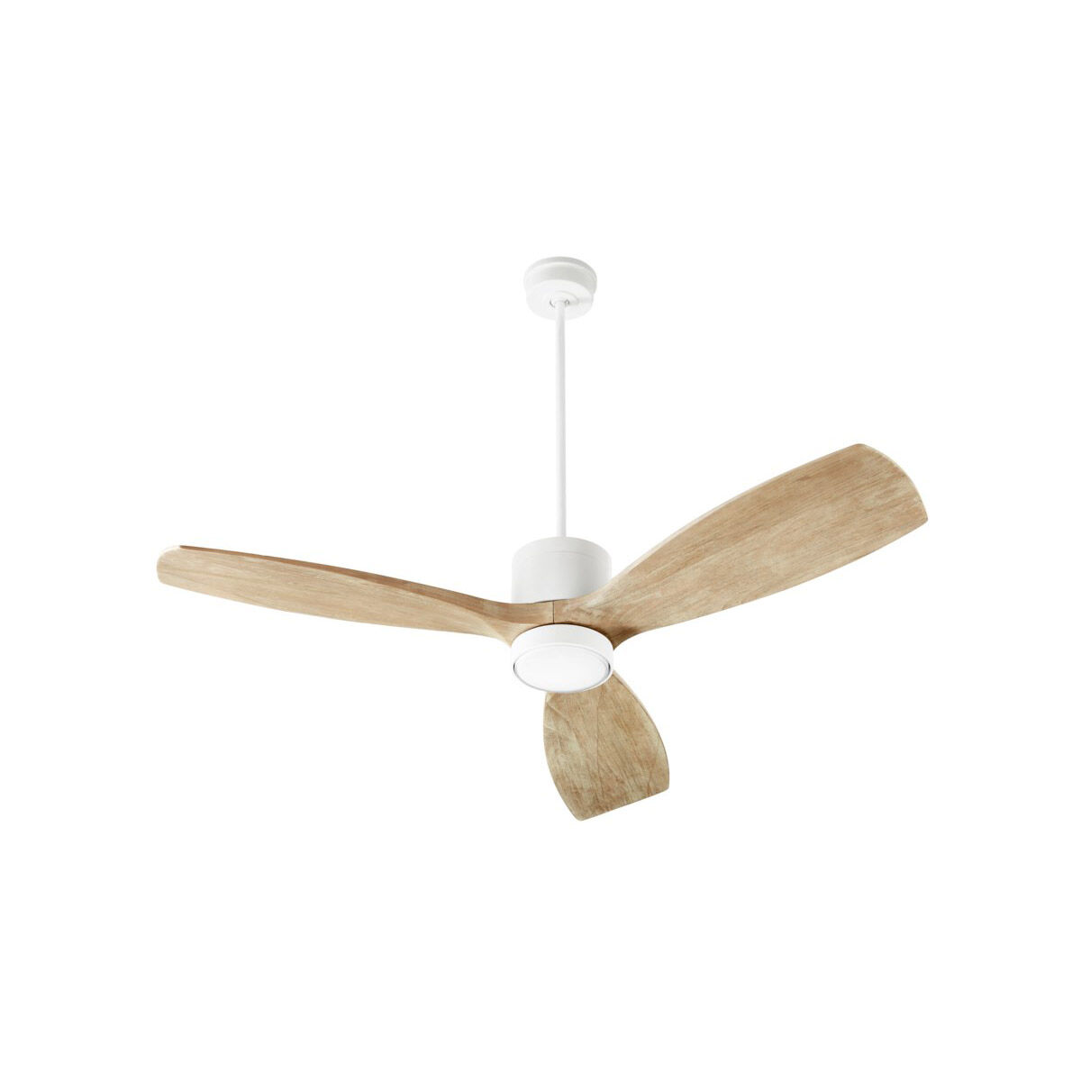 Lurus 64 inch Studio White with Weathered Gray Blades Ceiling Fan