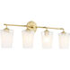 Providence 4 Light 35 inch Aged Brass Vanity Light Wall Light