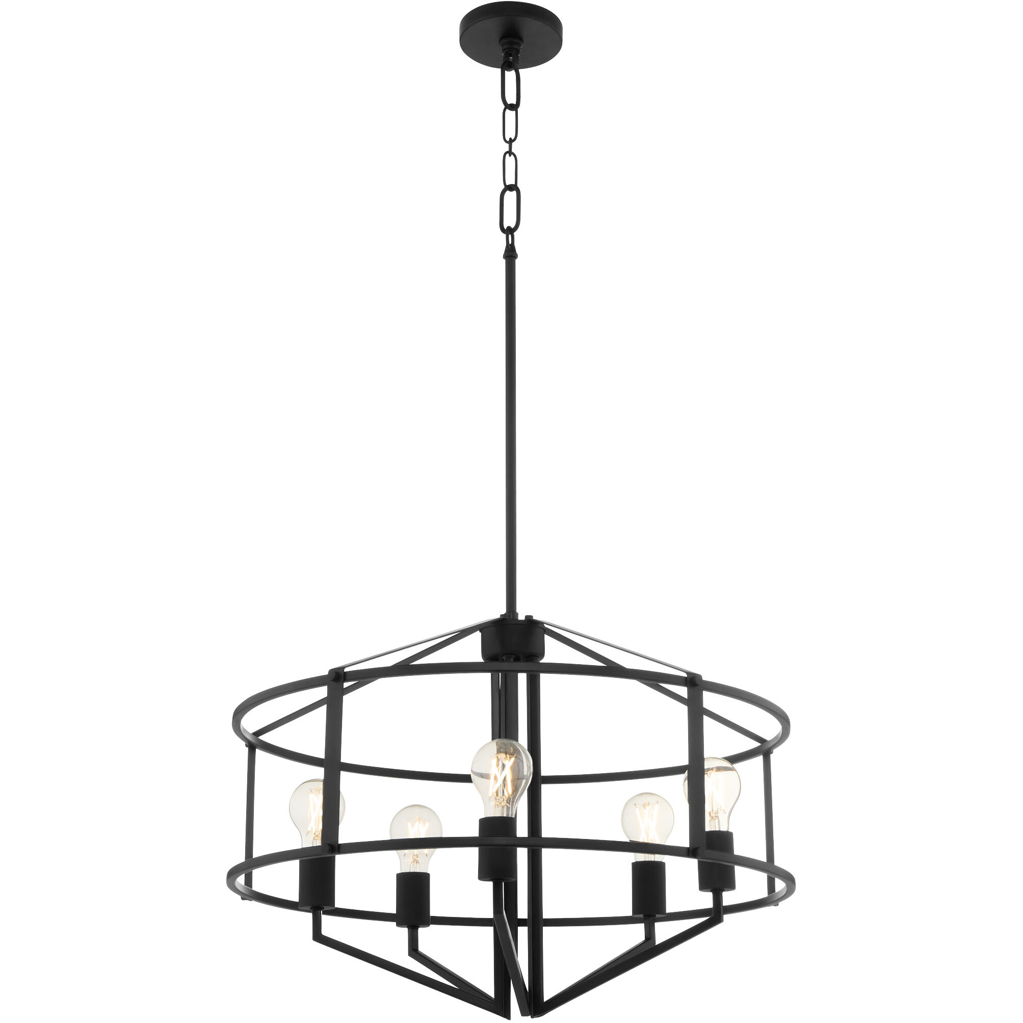 Tobin 5 Light 24 inch Matte Black Pendant Ceiling Light